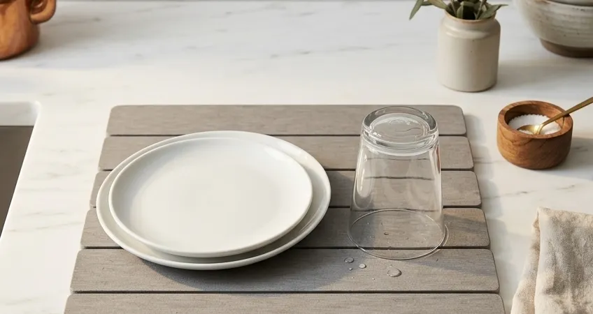 Alfombrilla de Diatomita para Cocina: Encimera Seca y Limpia