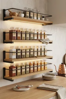 Especiero de Madera para Cocina: Orden y Estilo Natural