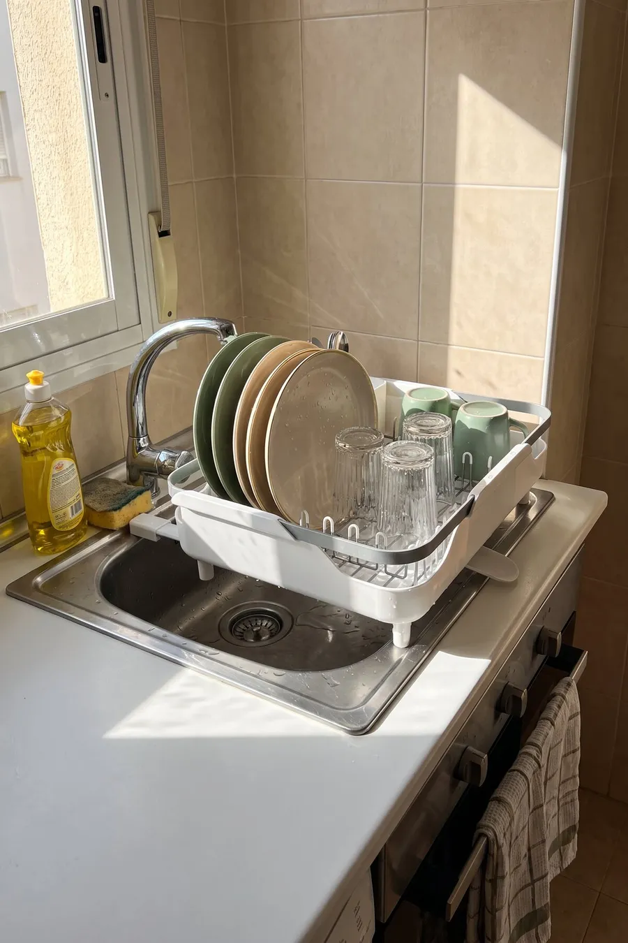 Si tu cocina es mini, este escurridor te devuelve la encimera