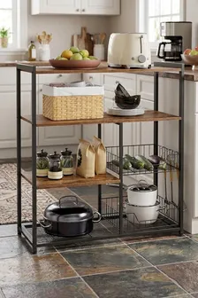 Estanteria de Cocina con Cestas: Todo en su Sitio