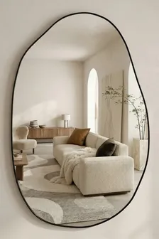 Espejo Organico Decorativo: Estilo y Amplitud para tu Living
