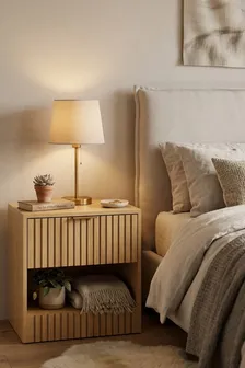 Mesita de Noche Minimalista: Diseño Compacto con Cajon