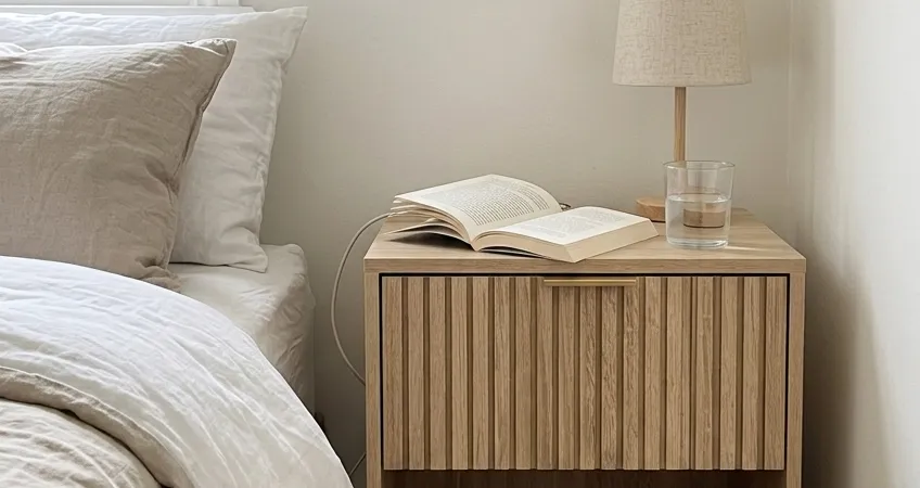 Mesita de Noche Redonda de Madera: El Detalle que Mejora tu Cuarto