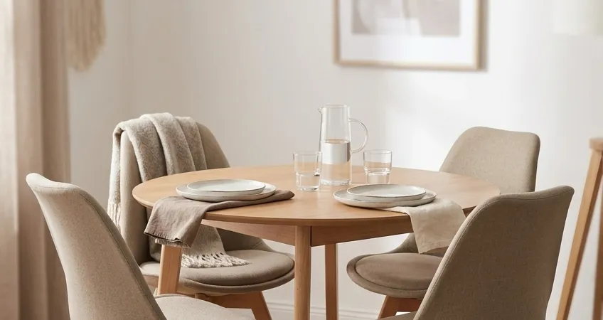 Sillas de Comedor Estilo Nordico: Tapizadas en Tela